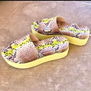 Kate Spade Platform Snake Slides